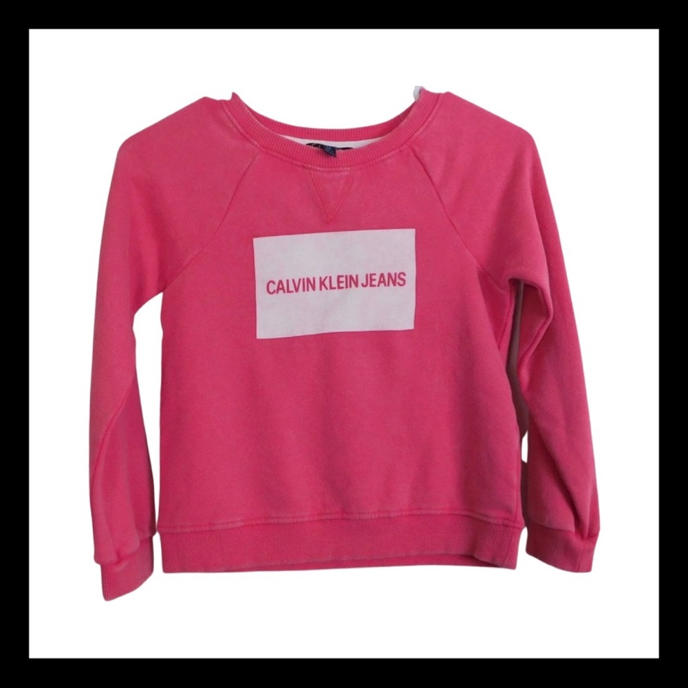 NWT  Calvin Klein Jeans Pink Sweatshirt Girl's 7